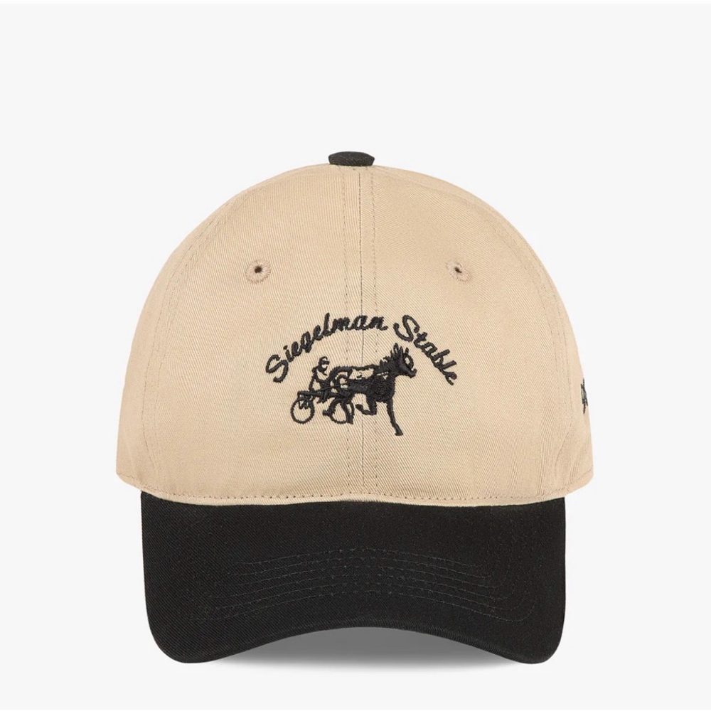 Siegelman Stable Beige and Black Cotton Baseball Cap
